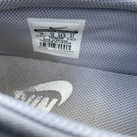 Nike SB Toki Canvas Slip On Low Top Size 13 Shoes Gray White 724762-010 Slippers - Picture 2 of 9